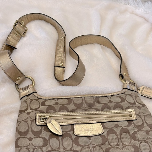 Coach crossbody monogram bag with gold detailing Vintage - Picture 4 of 11